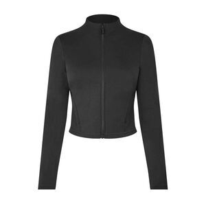 USA Pro Womens/Ladies Mock Neck Performance Jacket / Charcoal